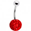 Piercing Nombril Boule Cristal Recouverte de Resine