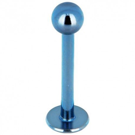 Piercing Labret Titane G23 Boule Bleue