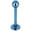 Labret titane G23 boule bleue